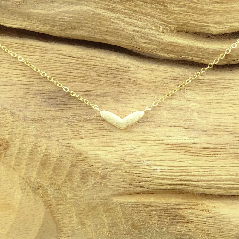 hartje goud - gold plated heart necklace