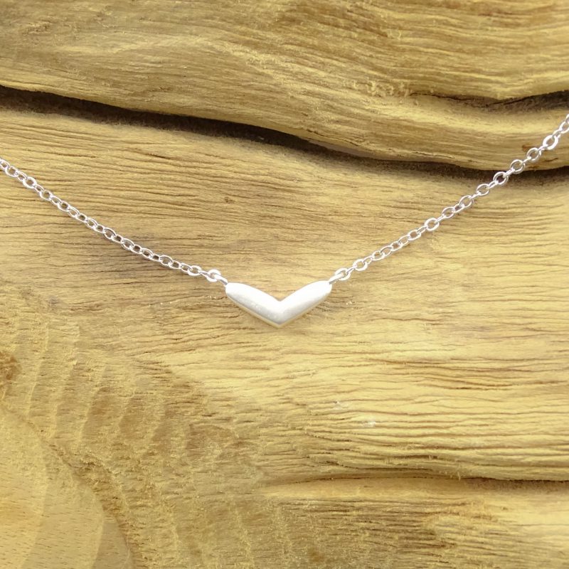 met zilver - silver plated heart necklace